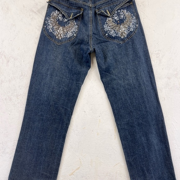Vintage Phat Farm Jeans 34 x 32 Slim Embroidered Pocket. Y2K - Picture 2 of 15